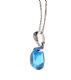 9CT WHITE GOLD TOPAZ PENDANT AND CHAIN at Ross's Online Art Auctions