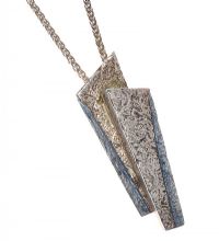 STANDING STONES PENDANT IN STERLING SILVER AND ENAMEL BY SHEILA FLEET WITH ORIGINAL POUCH at Ross's Online Art Auctions