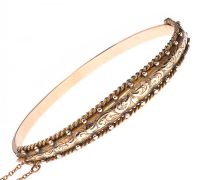 ANTIQUE 9CT ROSE GOLD BANGLE at Ross's Online Art Auctions