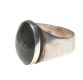 SILVER RING SET WITH MOSS AGATE at Ross's Online Art Auctions