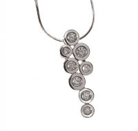 18CT WHITE GOLD DIAMOND-SET PENDANT AND CHAIN at Ross's Online Art Auctions