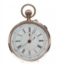 9CT GOLD GENT'S OPEN-FACED POCKET WATCH at Ross's Online Art Auctions