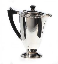 ART DECO STYLE SILVER HOT WATER JUG at Ross's Online Art Auctions