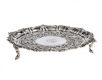 CIRCULAR EMBOSSED IRISH SILVER CARD SALVER at Ross's Online Art Auctions