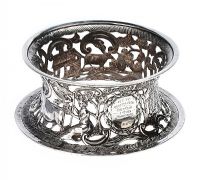 PIERCED IRISH SILVER DISH RING at Ross's Online Art Auctions