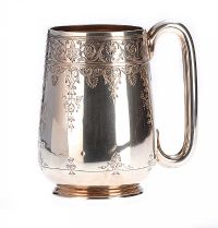 ENGRAVED SILVER ALE TANKARD at Ross's Online Art Auctions