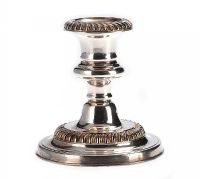 SILVER PLATED DWARF CANDLESTICK at Ross's Online Art Auctions