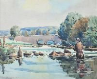 CULDAFF RIVER, DONEGAL by Robert Taylor Carson RUA at Ross's Online Art Auctions