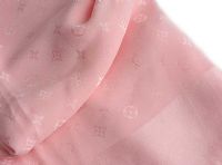 LOUIS VUITTON MONOGRAMMED BABY-PINK SILK SCARF at Ross's Online Art Auctions
