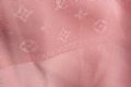 LOUIS VUITTON MONOGRAMMED BABY-PINK SILK SCARF at Ross's Online Art Auctions