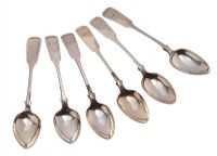 SIX SILVER TEASPOONS at Ross's Online Art Auctions