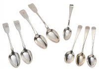 SEVEN SILVER TEASPOONS at Ross's Online Art Auctions