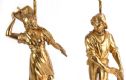 PAIR OF REPRODUCTION BRASS TABLE LAMPS at Ross's Online Art Auctions