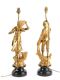 PAIR OF REPRODUCTION BRASS TABLE LAMPS at Ross's Online Art Auctions