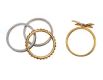 SET OF FOUR 18CT GOLD ANNOUSKA STACKING RINGS WITH BOX at Ross's Online Art Auctions