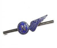SILVER AND ENAMEL ROYAL AIR FORCE 'N' FOR NAVIGATOR PIN at Ross's Online Art Auctions