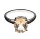 STERLING SILVER AND CHAMPAGNE QUARTZ RING at Ross's Online Art Auctions