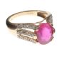 9CT GOLD RUBY AND DIAMOND DRESS RING at Ross's Online Art Auctions