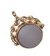 9CT GOLD SWIVEL FOB SET WITH HARD-STONE at Ross's Online Art Auctions