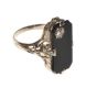 14CT WHITE GOLD ONYX AND DIAMOND RING at Ross's Online Art Auctions