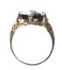 14CT WHITE GOLD ONYX AND DIAMOND RING at Ross's Online Art Auctions