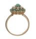 9CT GOLD TURQUOISE AND SEED PEARL CLUSTER RING at Ross's Online Art Auctions