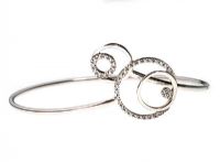 18CT WHITE GOLD AND DIAMOND BANGLE at Ross's Online Art Auctions
