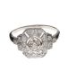 18CT WHITE GOLD AND DIAMOND TABLET CLUSTER RING IN THE STYLE OF ART DECO at Ross's Online Art Auctions