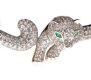 STERLING SILVER AND CUBIC ZIRCONIA PANTHER BANGLE IN THE STYLE OF CARTIER at Ross's Online Art Auctions