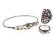 SELECTION OF SILVER AND AMETHYST JEWELLERY IN THE STYLE OF CHARLES RENNIE MACKINTOSH at Ross's Online Art Auctions