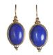 18CT GOLD AND LAPIS LAZULI DROP EARRINGS at Ross's Online Art Auctions