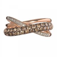 14CT ROSE GOLD AND DIAMOND DRESS RING WITH ORIGINAL BLOOMINGDALE'S BOX at Ross's Online Art Auctions
