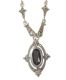 STERLING SILVER ONYX AND MARCASITE NECKLET at Ross's Online Art Auctions