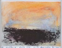 LANDSCAPE & ORANGE SKY by Ross Wilson ARUA at Ross's Online Art Auctions