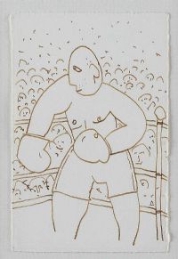 THE BOXER by Ross Wilson ARUA at Ross's Online Art Auctions