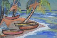 BEACHED BOATS by Phil Rafferty at Ross's Online Art Auctions