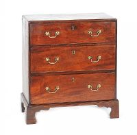 GEORGIAN MAHOGANY THREE DRAWER CHEST at Ross's Online Art Auctions