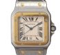 CARTIER 'SANTOS' 18CT GOLD AND STAINLESS STEEL GENT'S WRIST WATCH at Ross's Online Art Auctions