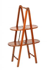 FOLDING MAHOGANY CAKE STAND at Ross's Online Art Auctions