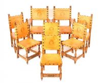 SET OF EIGHT GOTHIC STYLE DINING ROOM CHAIRS at Ross's Online Art Auctions