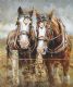 OIL PAINTING, SHIRE HORSES at Ross's Online Art Auctions
