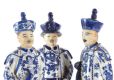 SET OF THREE CHINESE BLUE AND WHITE FIGURES at Ross's Online Art Auctions