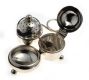 SILVER THREE PIECE CONDIMENT SET at Ross's Online Art Auctions