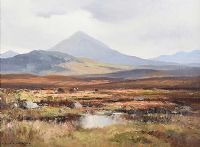 ERRIGAL MOUNTAIN FROM DUNLEWEY, COUNTY DONEGAL by Maurice Canning Wilks ARHA RUA at Ross's Online Art Auctions