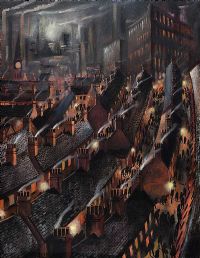 BELFAST ROOF TOPS by George Callaghan at Ross's Online Art Auctions