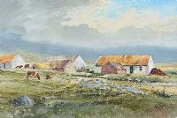 CONNEMARA FARMSTEADS by David Long UWS at Ross's Online Art Auctions