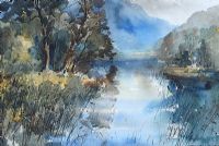 WOODLANDS & REEDS BY THE WATER'S EDGE by Margaret K. Murphy at Ross's Online Art Auctions