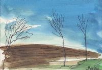 TREES IN A LANDSCAPE by Markey Robinson at Ross's Online Art Auctions