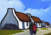 IRISH COTTAGES by Eileen Gallagher at Ross's Online Art Auctions