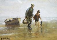 BRINGING HOME THE CATCH by Charles McAuley at Ross's Online Art Auctions